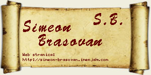 Simeon Brašovan vizit kartica